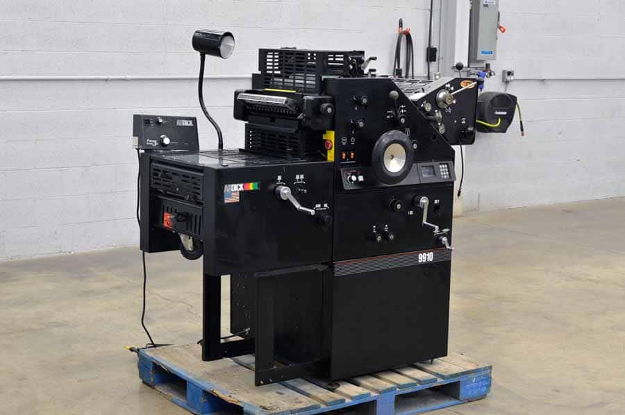 AB Dick 9910 Two Color Printing Press w/ AE T-51 2nd Color Head | Boggs ...
